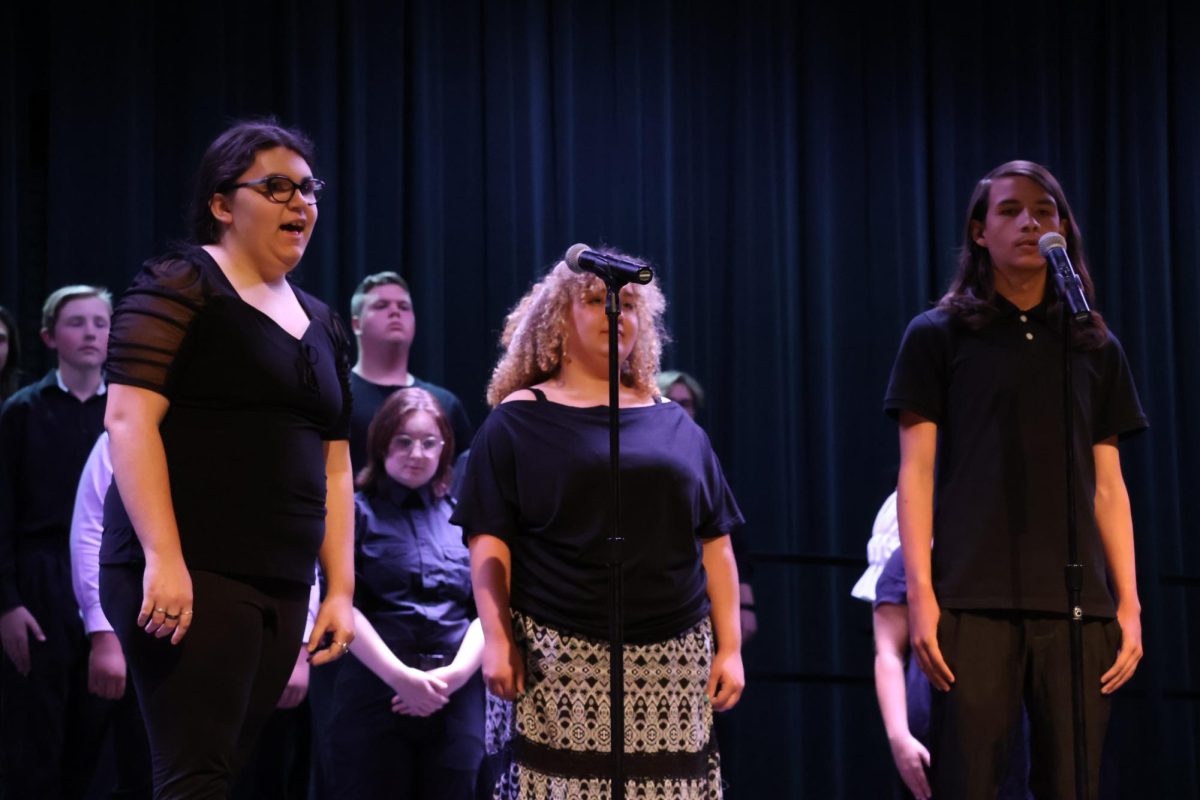 Choir Students performing at their Choir Concert.