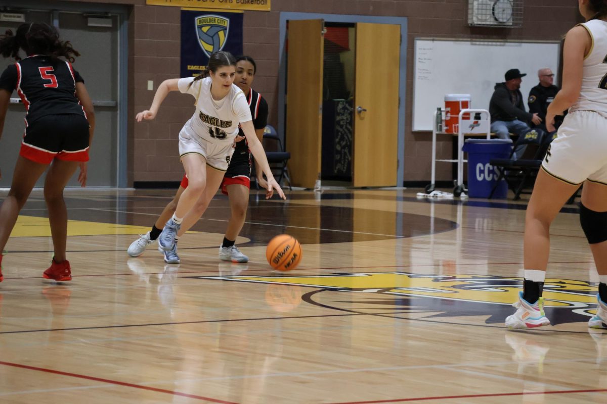 Sophia Mulerath taking the ball away from the opposing team.