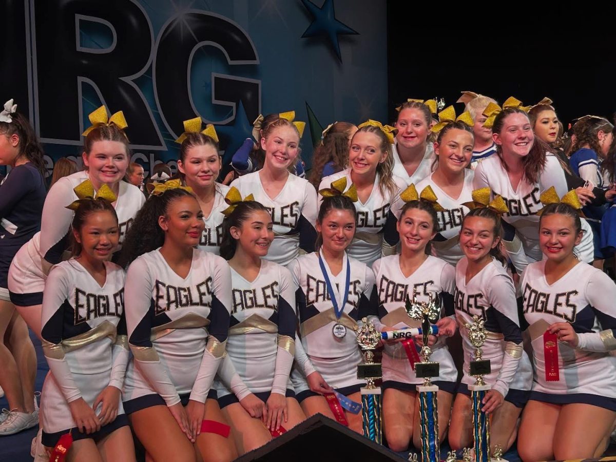 Cheer Team winning their awards at Knott's Berry Farm. 